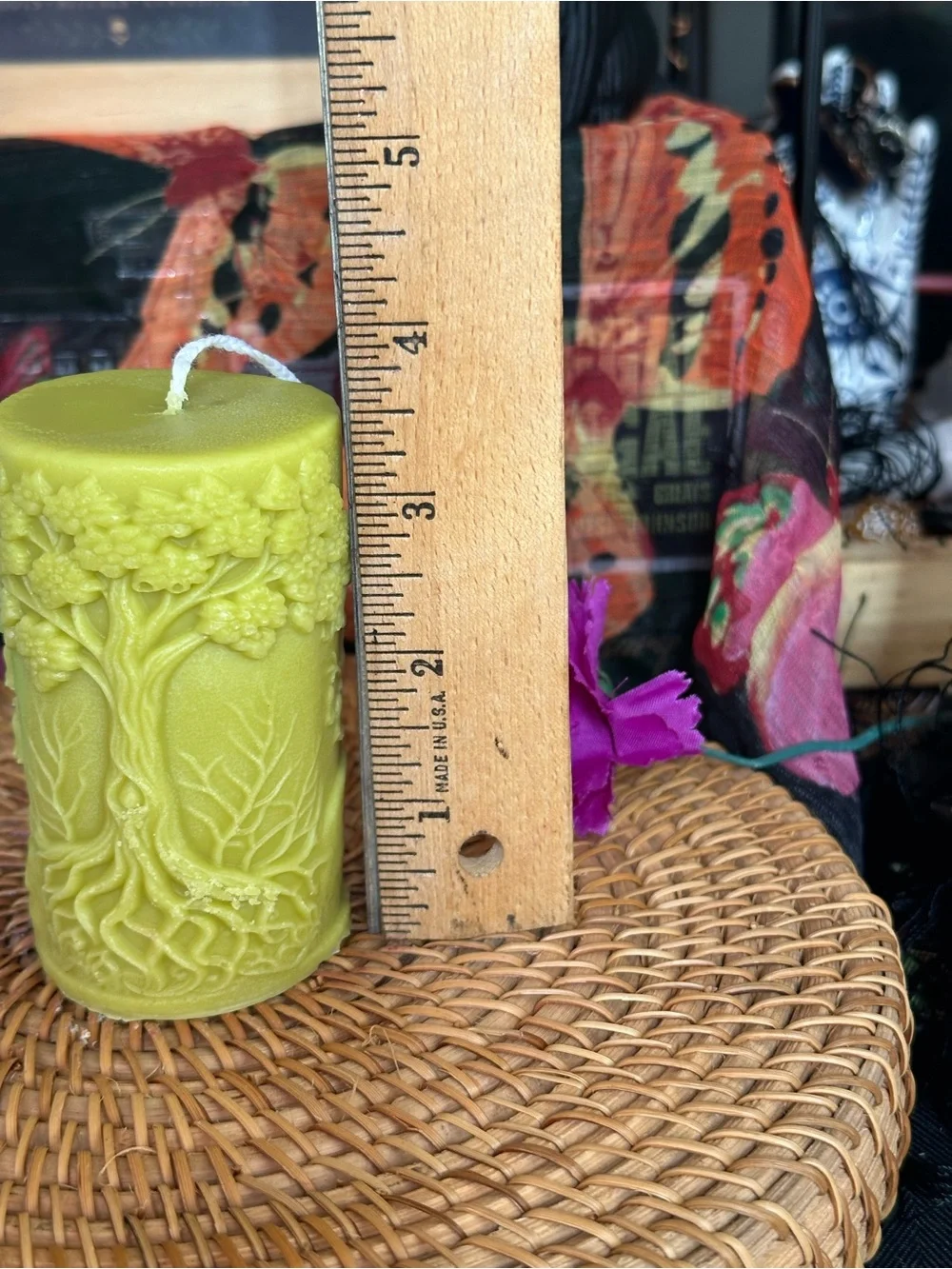 Tree of Life Botanical Pillar Candle